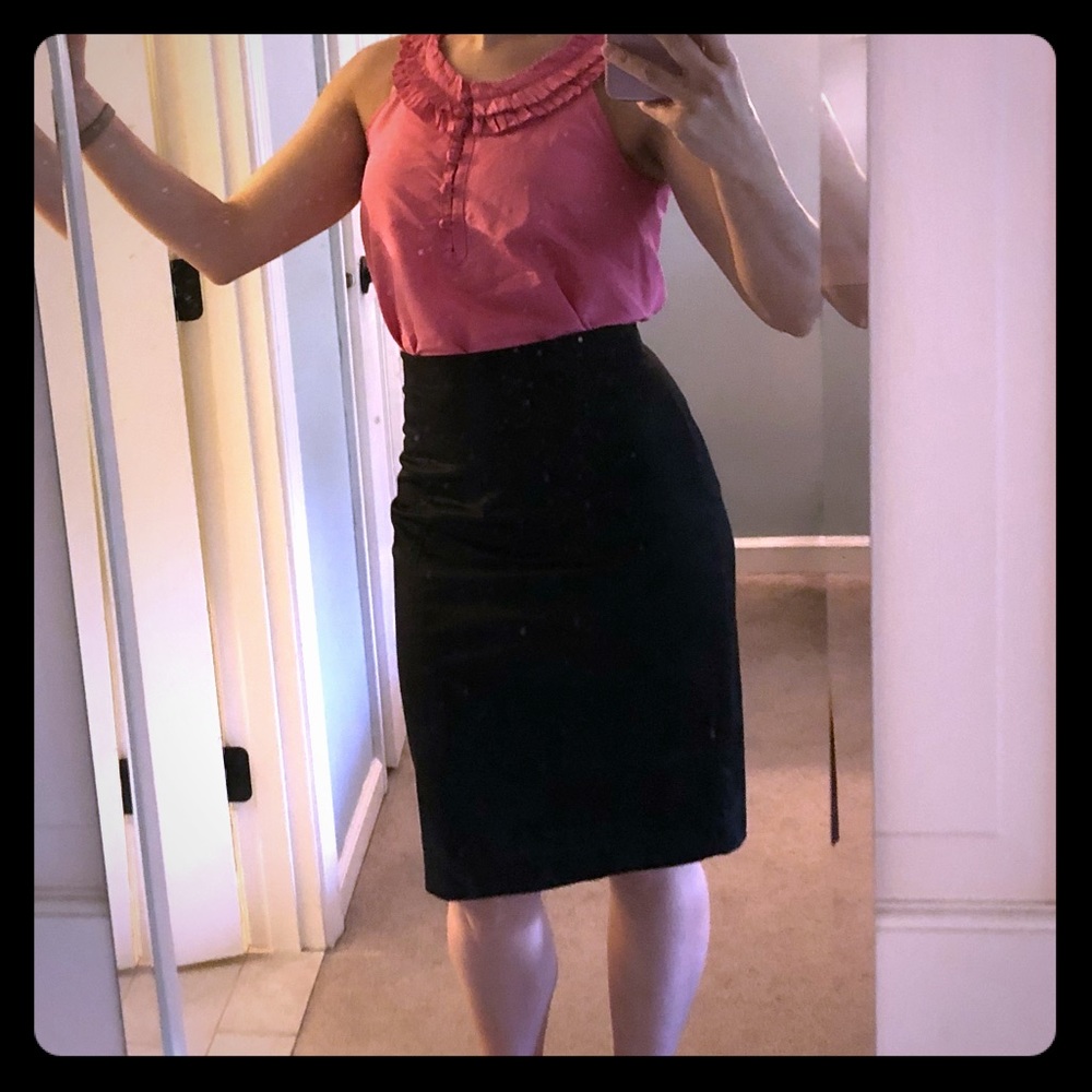 Ann Taylor Black Pencil Skirt, B22 - Picture 2 of 8